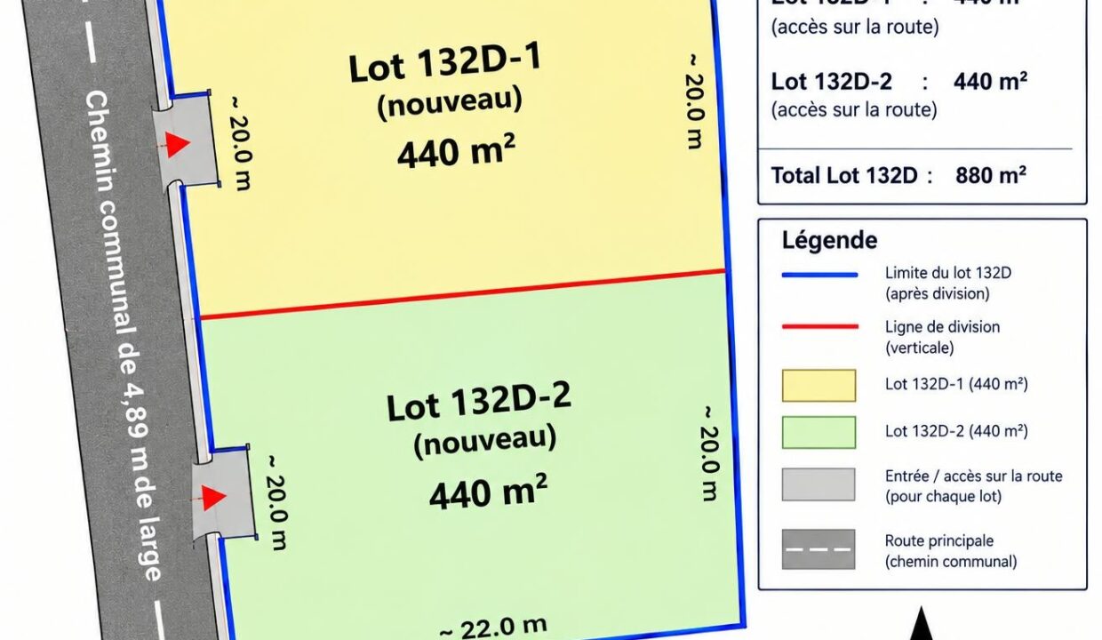 Terrain résidentiel de 440 m² à Albion, en pleine propriété